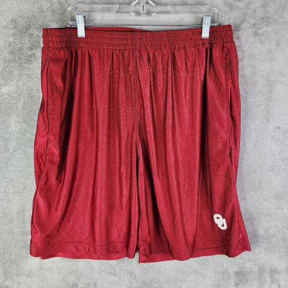 Mens Pro Edge Red Athletic Shorts Embroidered OU Logo 100% Polyester Size XL - Picture 2 of 11